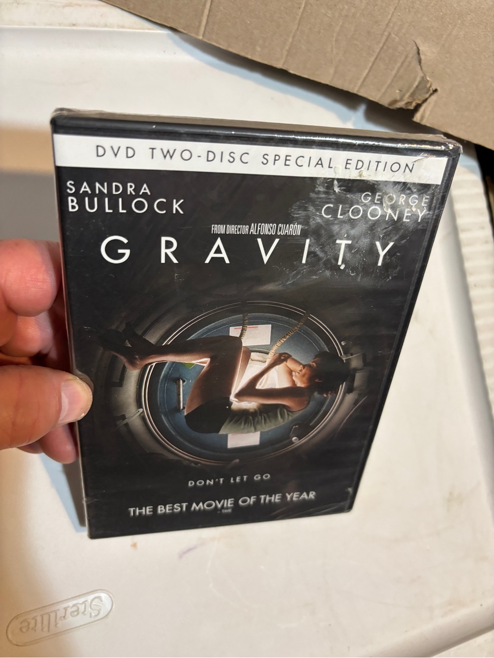 Warner Bros. Gravity DVD - Black and White Cover